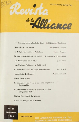 Revista de la Alliance N°29 (01 sept. 1954)